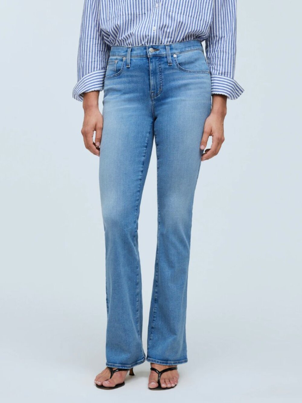 Madewell Kick Out Mid Rise Full-Length Stretch Jeans Merrigan Med Blue, size 27